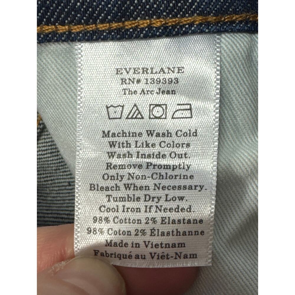 Everlane Women's The Arc Jean Blue Denim Jeans - Size 25 (25x26) - Picture 5 of 6
